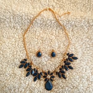 Statement necklace and earrings